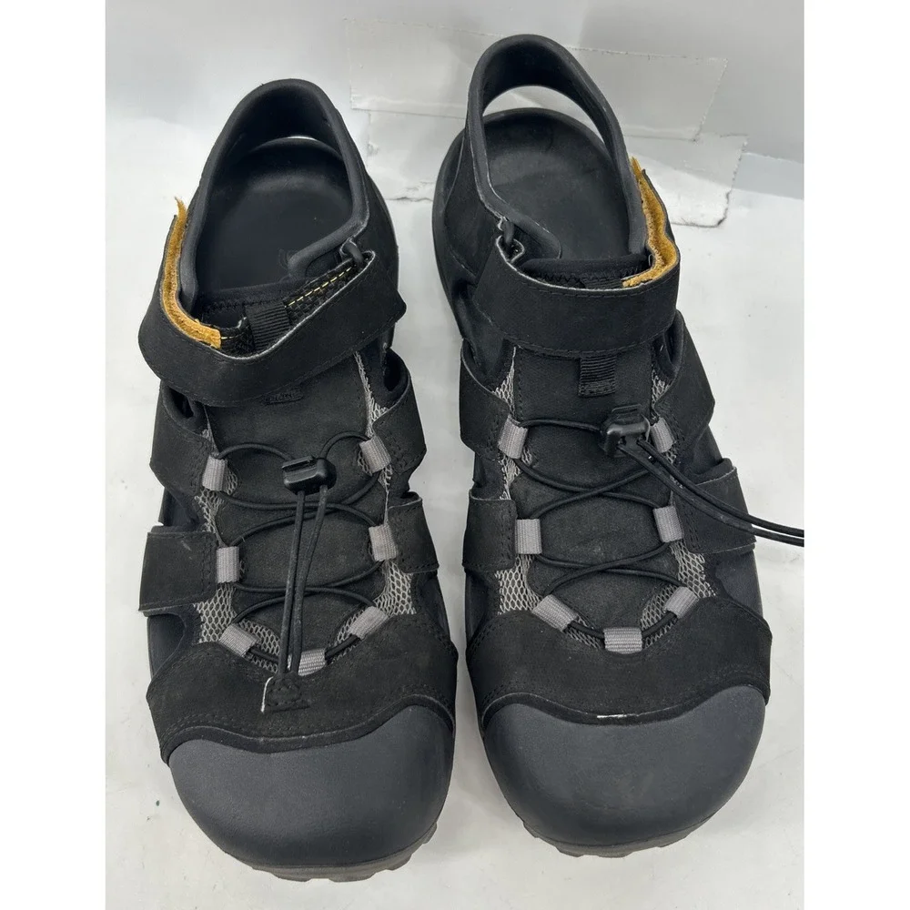 Teva Flintwood Black Water Sandals Slip On Hook And Loop Men's Size 12